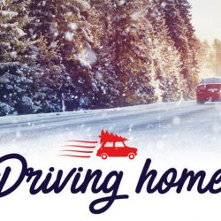 Driving home kerstpakketten